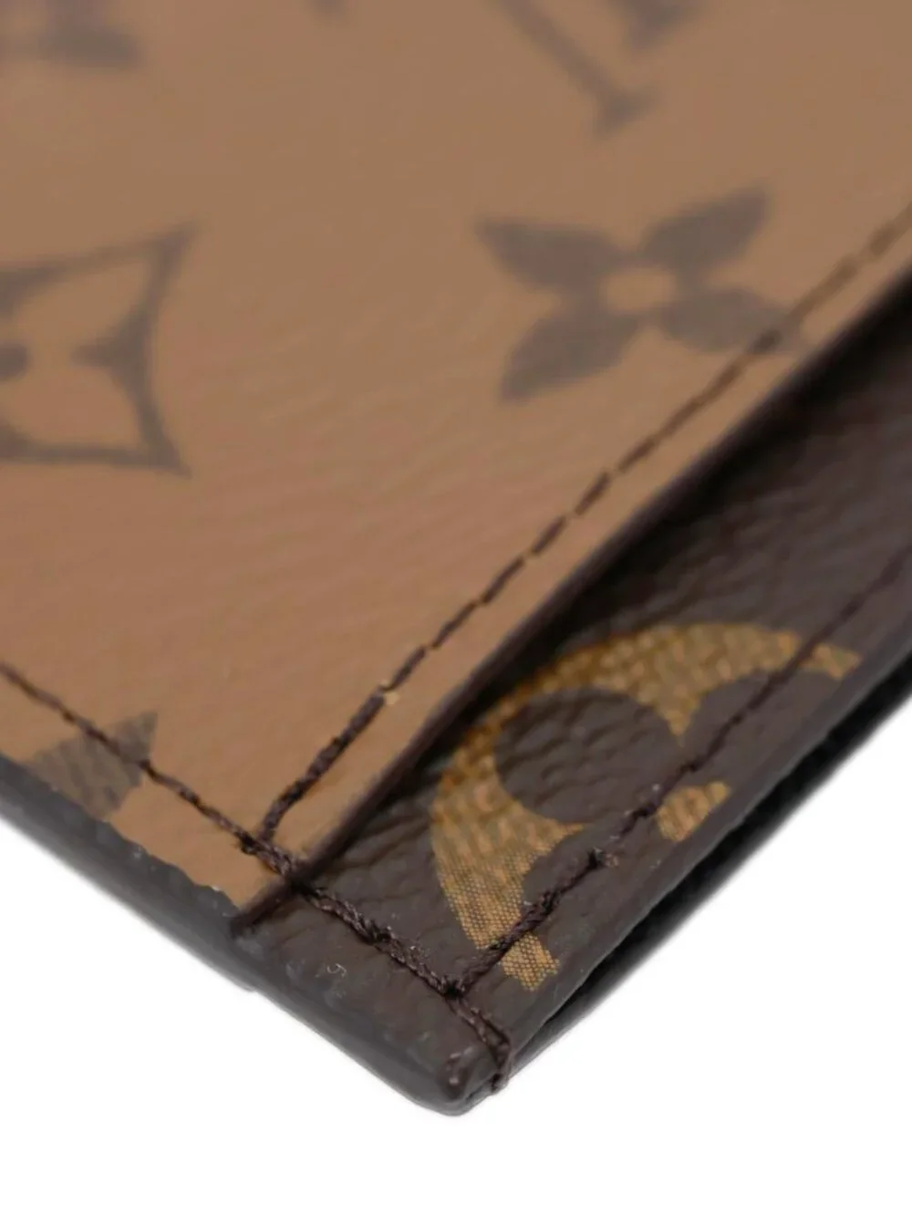 Louis Vuitton  Reverse Monogram Canvas Card holder Brown
